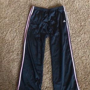 Adidas grey and pink sweatpants